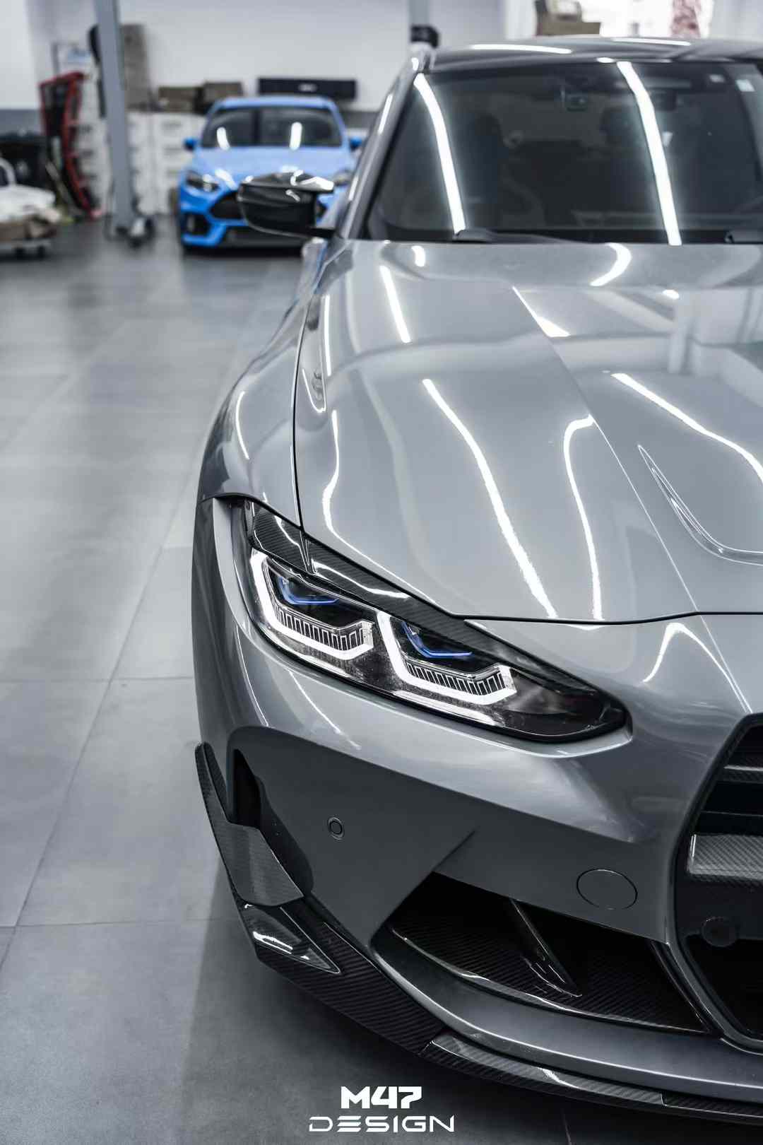 M47 - BMW M3 G80 / M4 G82 DRY CARBON FIBRE HEADLIGHT EYEBROWS