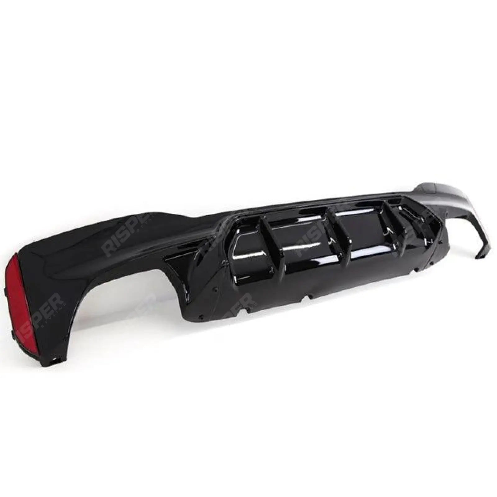 M5 Look Rear Diffuser Quad Exit Gloss Black For BMW 5 Series M Sport G30 G31 2017-2024