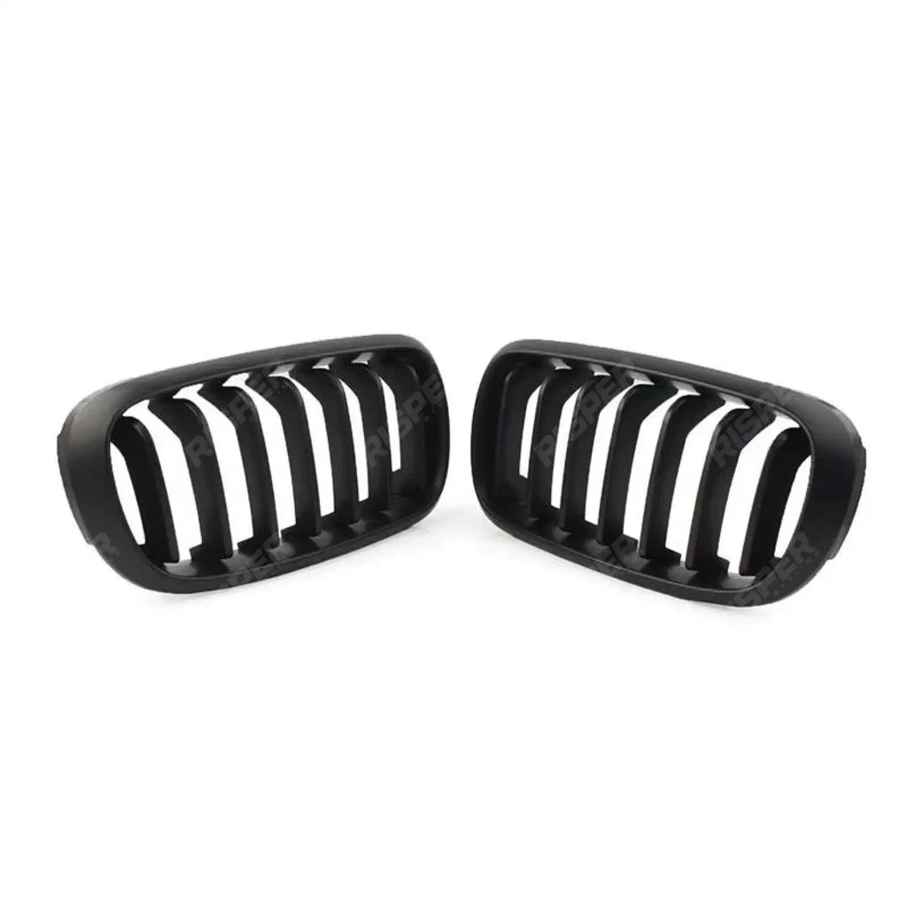 Matte Black Front Grill Solid Slat For Bmw X5 F15 2013-2018