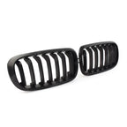 Matte Black Front Grill Solid Slat For Bmw X5 F15 2013-2018