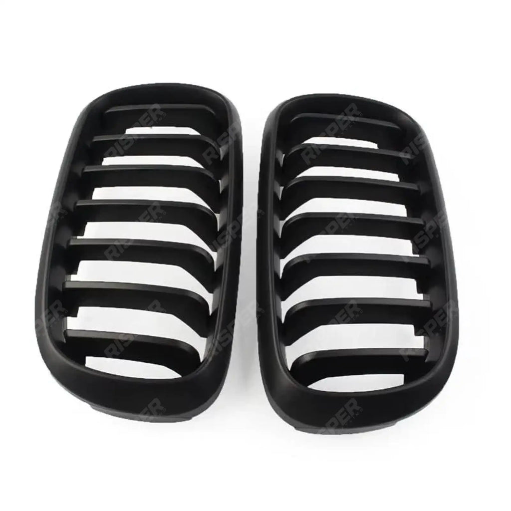 Matte Black Front Grill Solid Slat For Bmw X5 F15 2013-2018