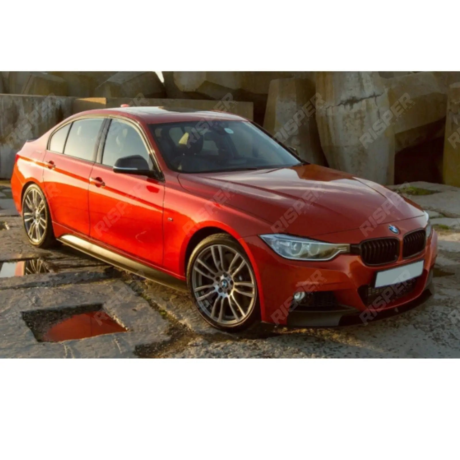 Matte Black Full Aero Body Kit Diffuser 0___0 For BMW 3 Series F30 M Sport 2012-2018