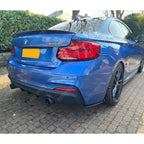 Matte Black Rear Diffuser Dual Single Exit For BMW 2 Series F22 M Sport 2013-2018