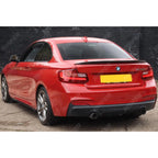 Matte Black Rear Diffuser Dual Single Exit For BMW 2 Series F22 M Sport 2013-2018