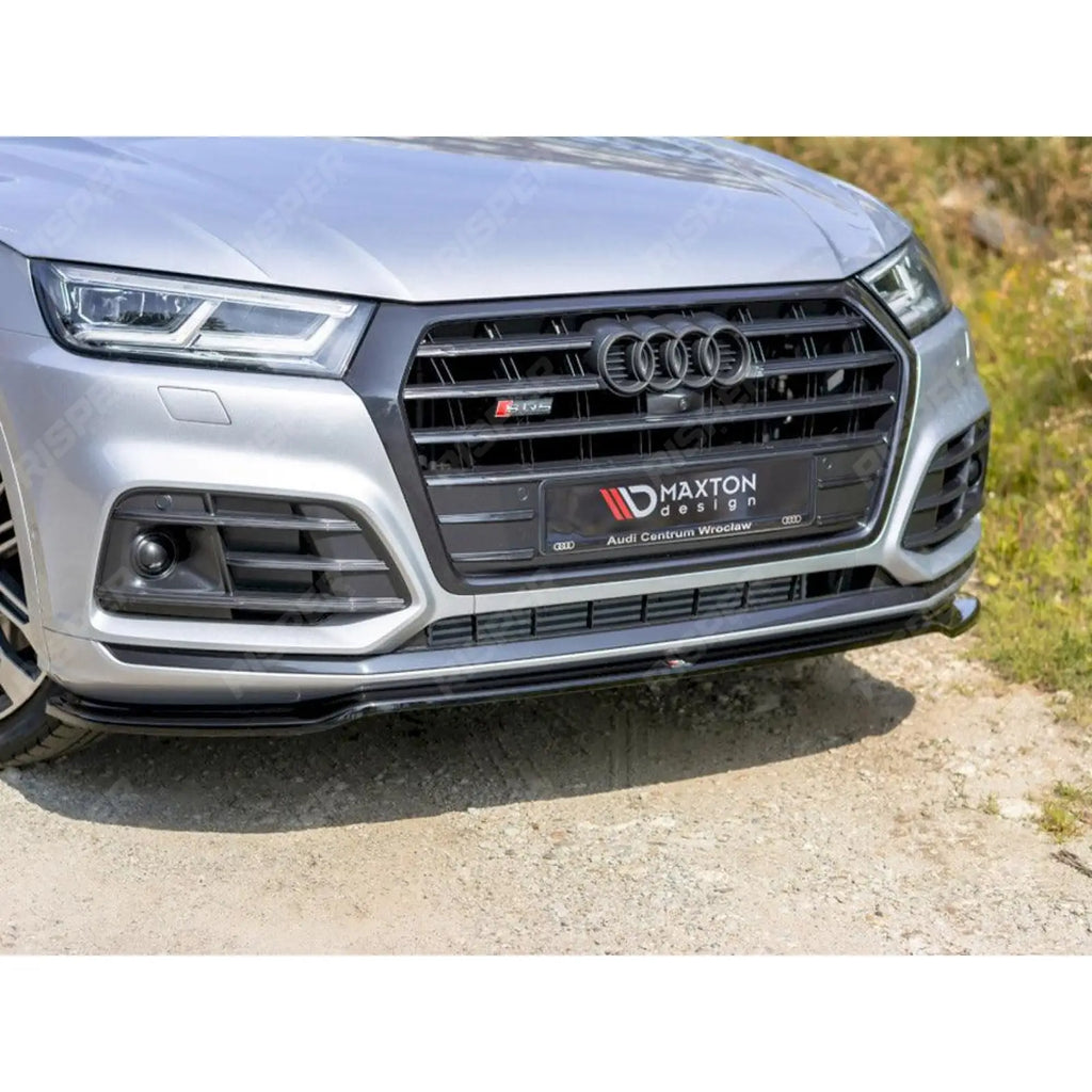 MAXTON FRONT SPLITTER GLOSS BLACK For AUDI SQ5/Q5 S-LINE MK2 2017+