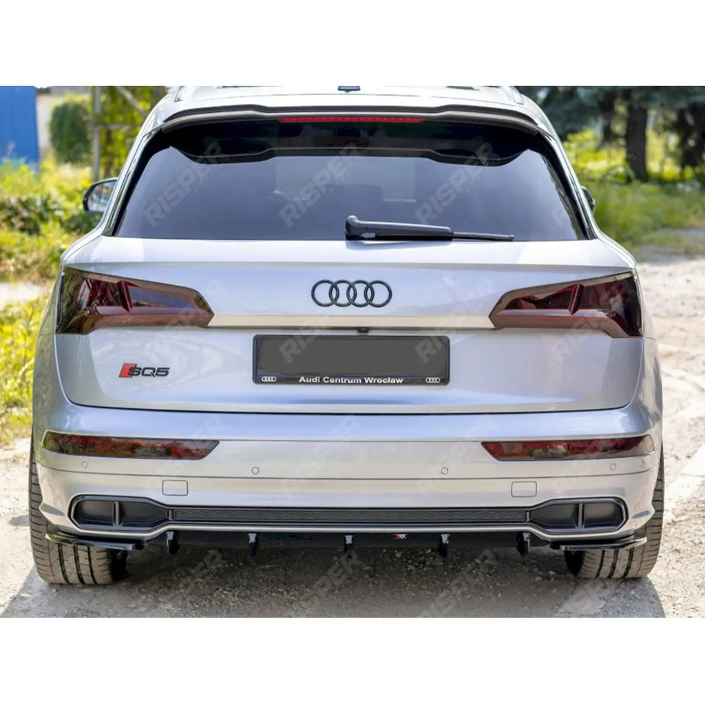 MAXTON REAR BUMPER SPLITTERS GLOSS BLACK For AUDI SQ5/Q5 S-LINE MK2 2017+