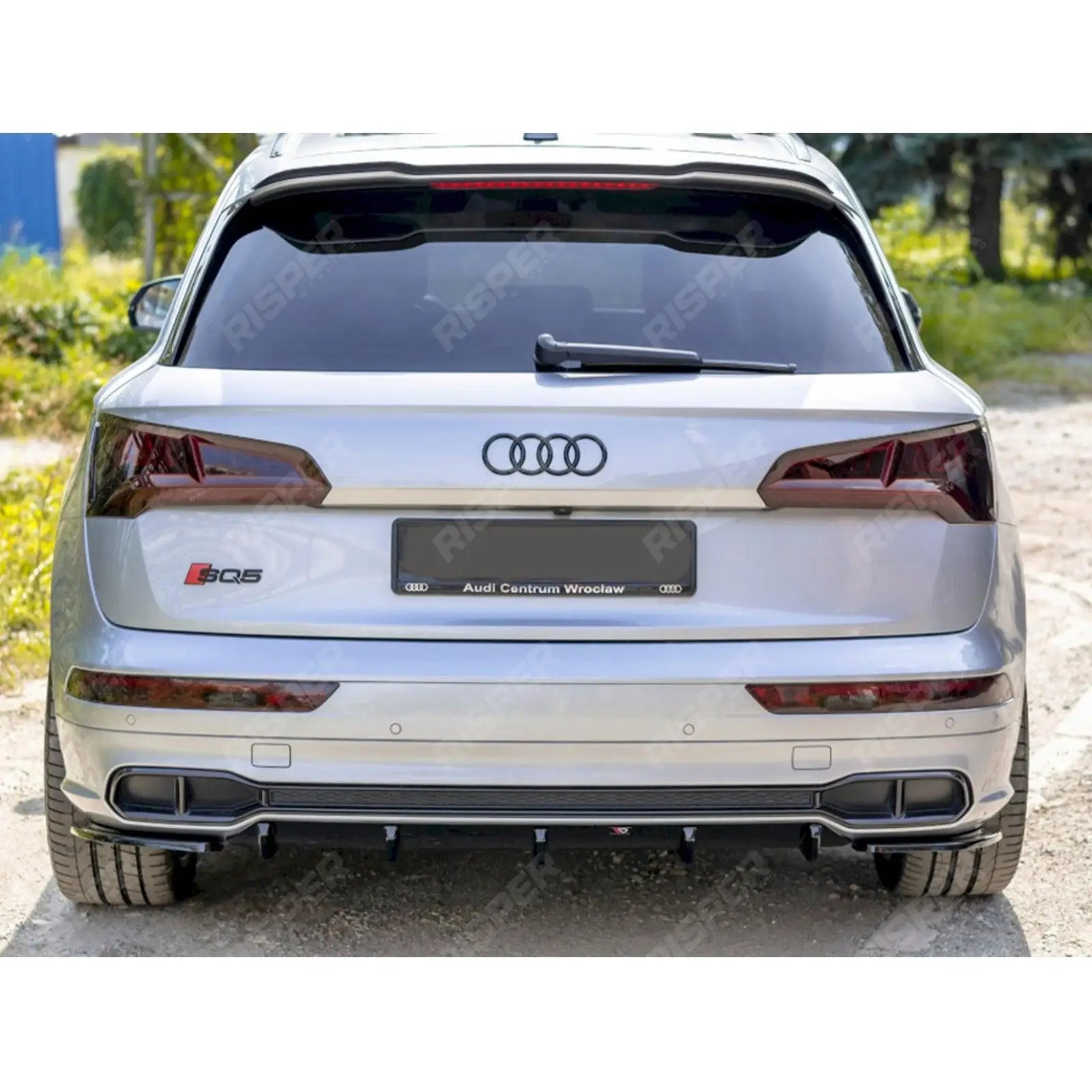 MAXTON REAR BUMPER SPLITTERS GLOSS BLACK For AUDI SQ5/Q5 S-LINE MK2 2017+