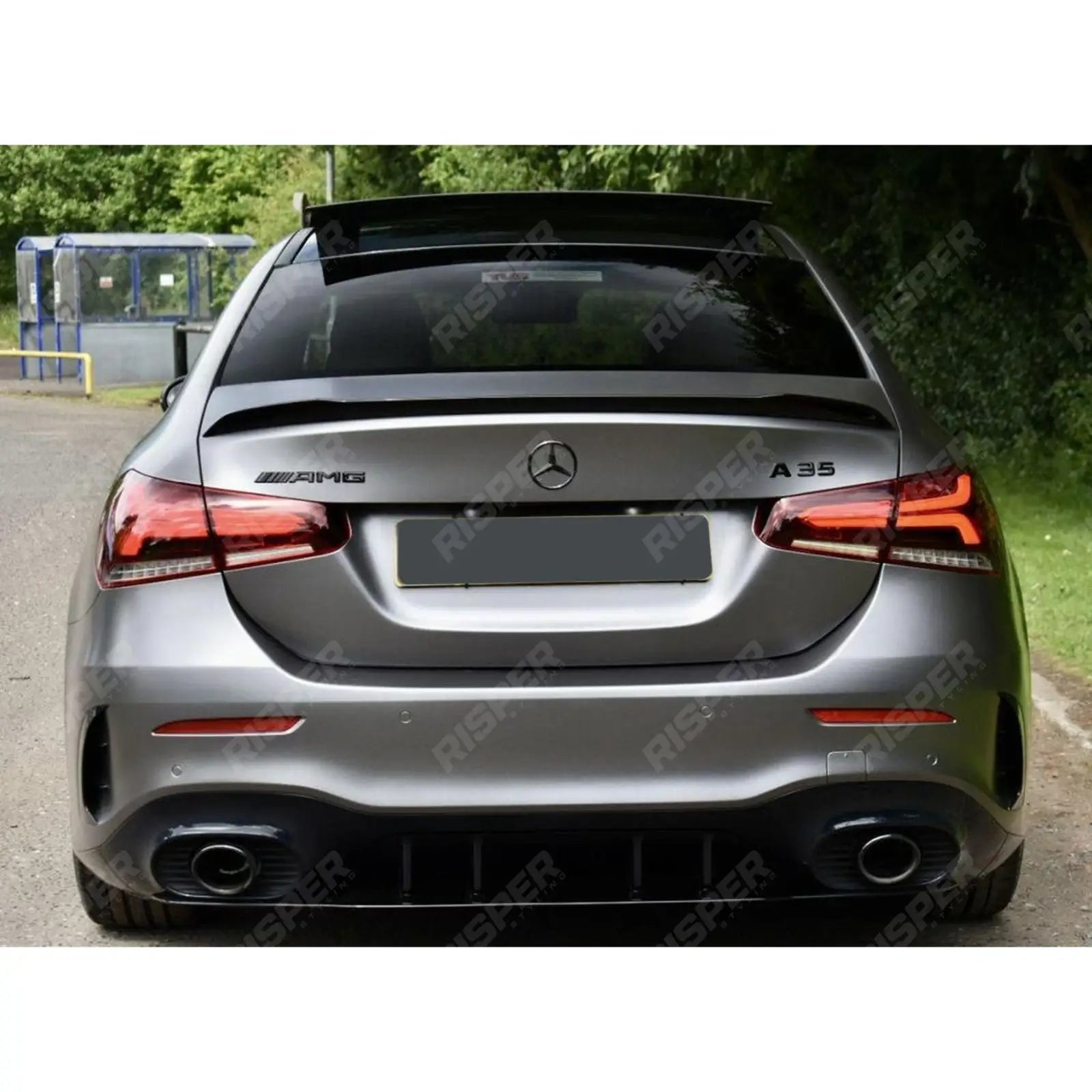 MERCEDES A CLASS SALOON (V177) 2018+ 'A35 A45 AMG STYLE' REAR BOOT SPOILER IN GLOSS BLACK