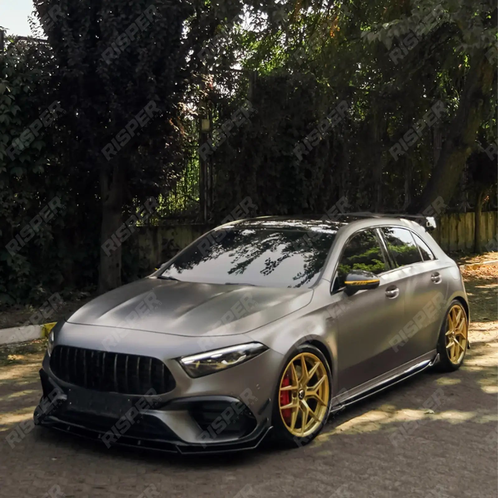 Mercedes A45 W177 2019-2023 & Facelift 2023 On Aero Body Kit In Gloss Black