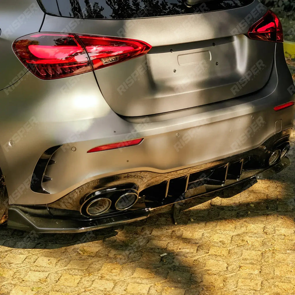 Mercedes A45 W177 2019-2023 & Facelift 2023 On Aero Body Kit In Gloss Black