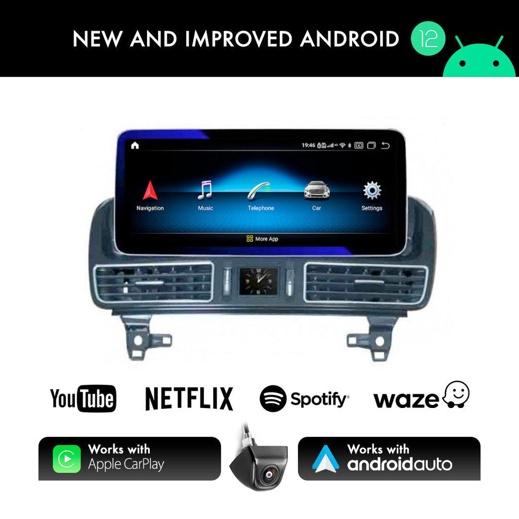 Mercedes-Benz GL GLE ML (2012-2015) 12.3" Android Screen Upgrade and Wireless Apple CarPlay