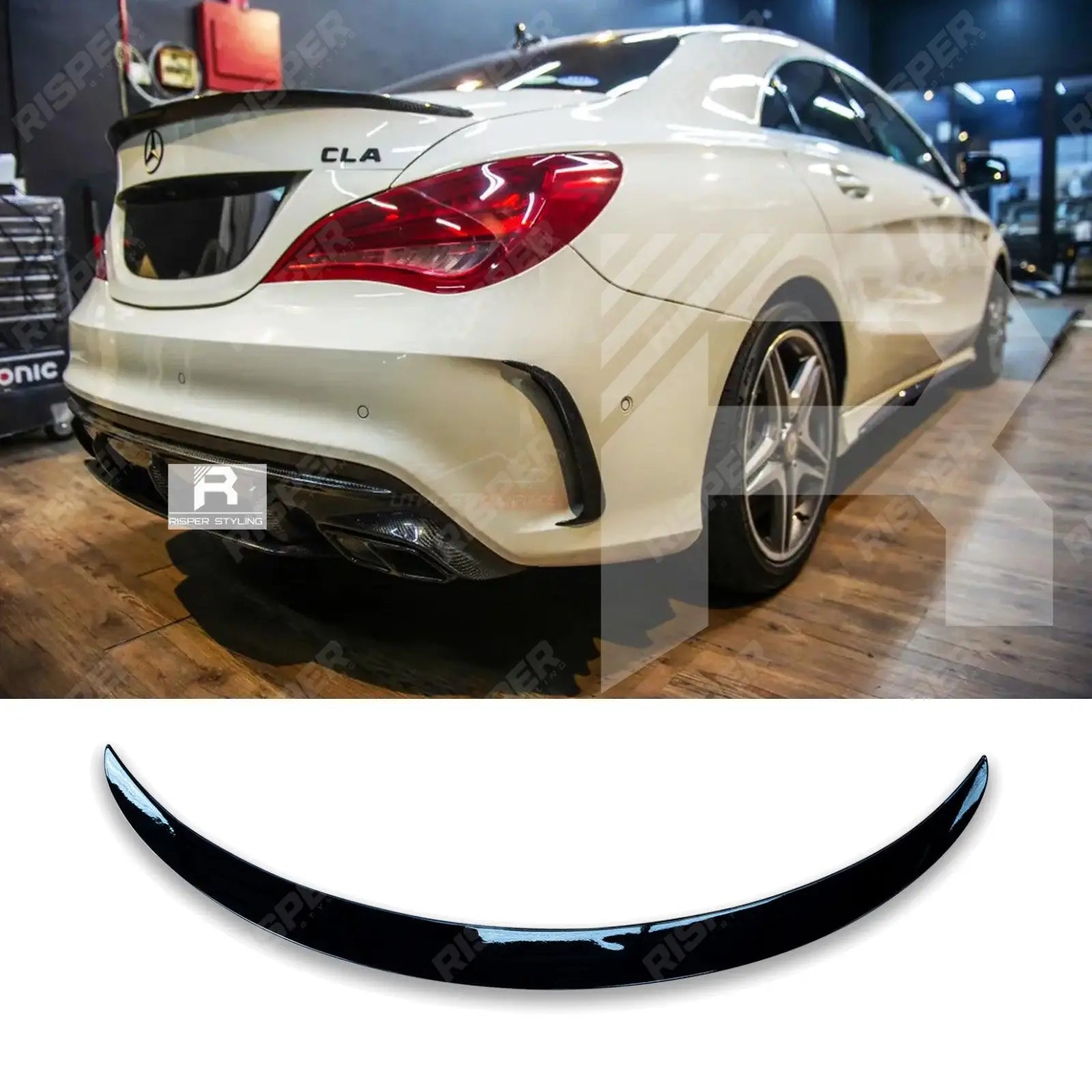 Mercedes CLA W117 2013-2019 Gloss Black Rear Boot Spoiler