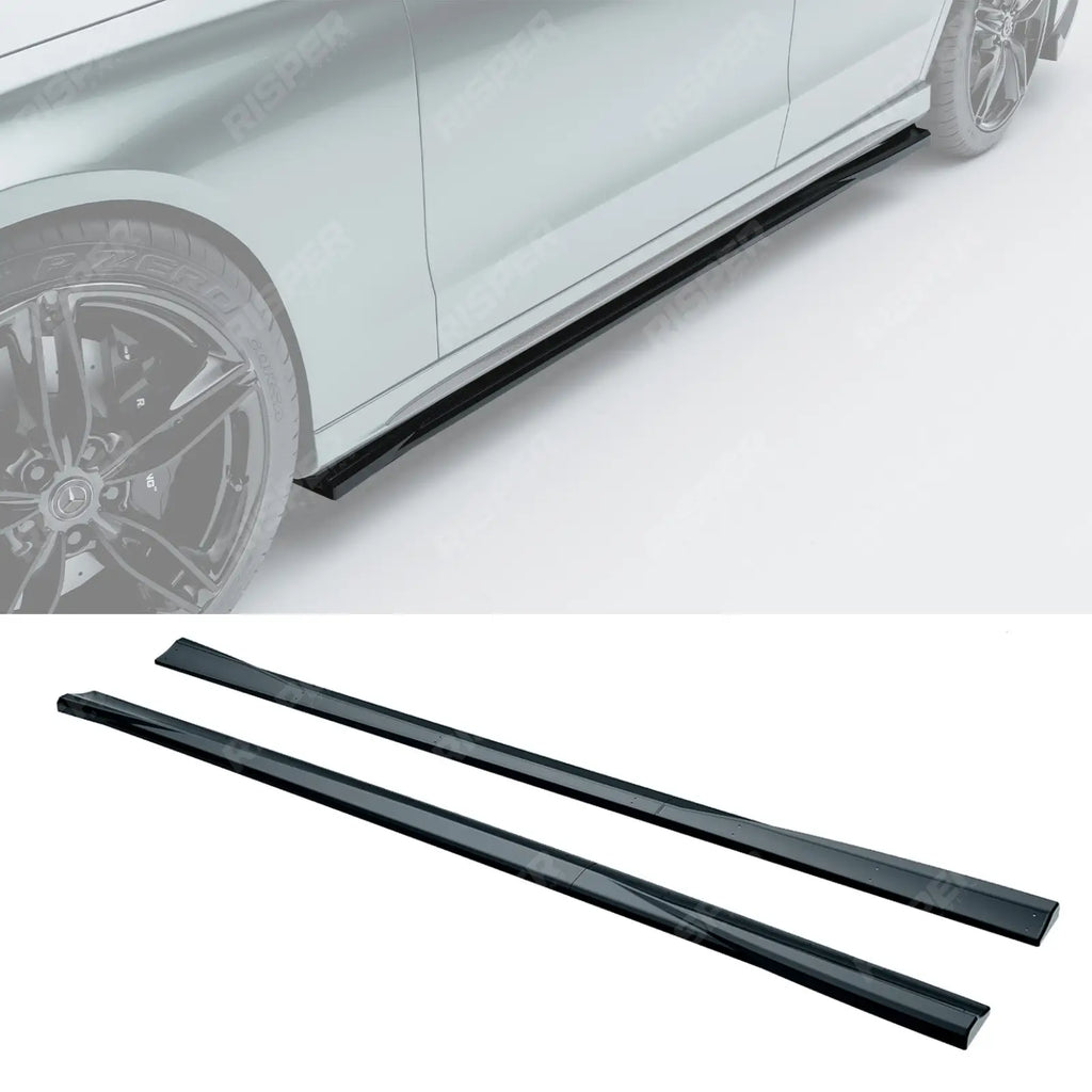 Mercedes E Class W214 2024+ Side Skirt Splitters In Gloss Black