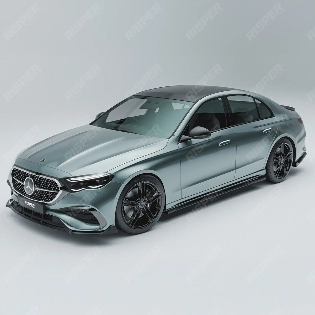 Mercedes E Class W214 2024+ Side Skirt Splitters In Gloss Black