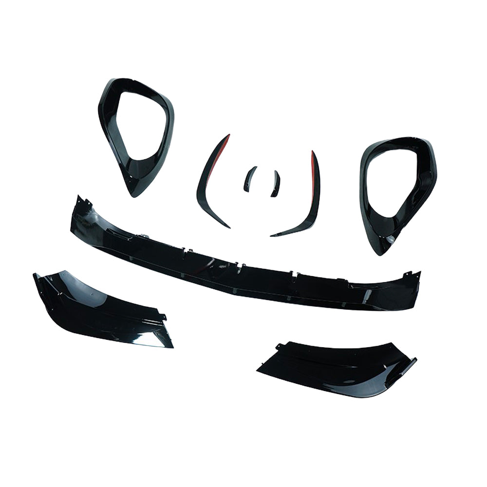 MERCEDES W206 2021+ C-CLASS GLOSS BLACK FRONT END TRIM PACK