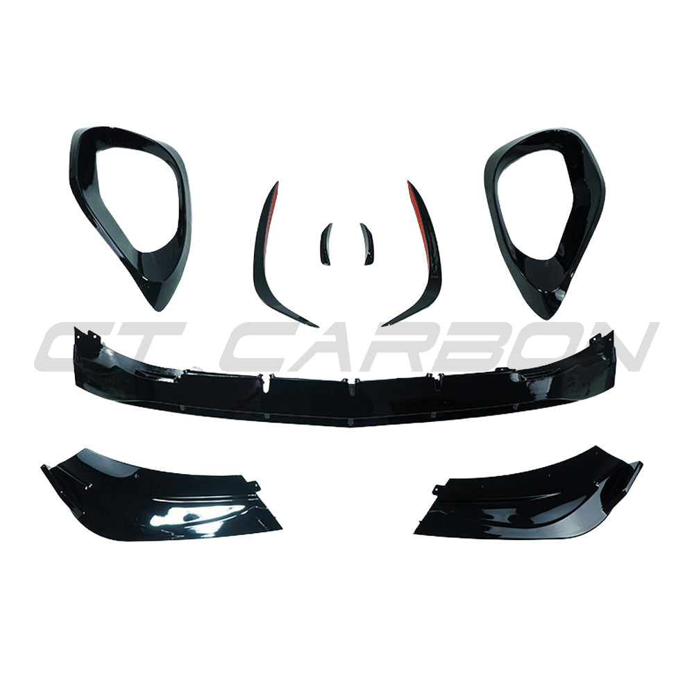 MERCEDES W206 2021+ C-CLASS GLOSS BLACK FRONT END TRIM PACK