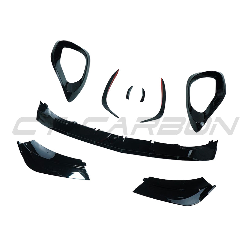 MERCEDES W206 2021+ C-CLASS GLOSS BLACK FRONT END TRIM PACK