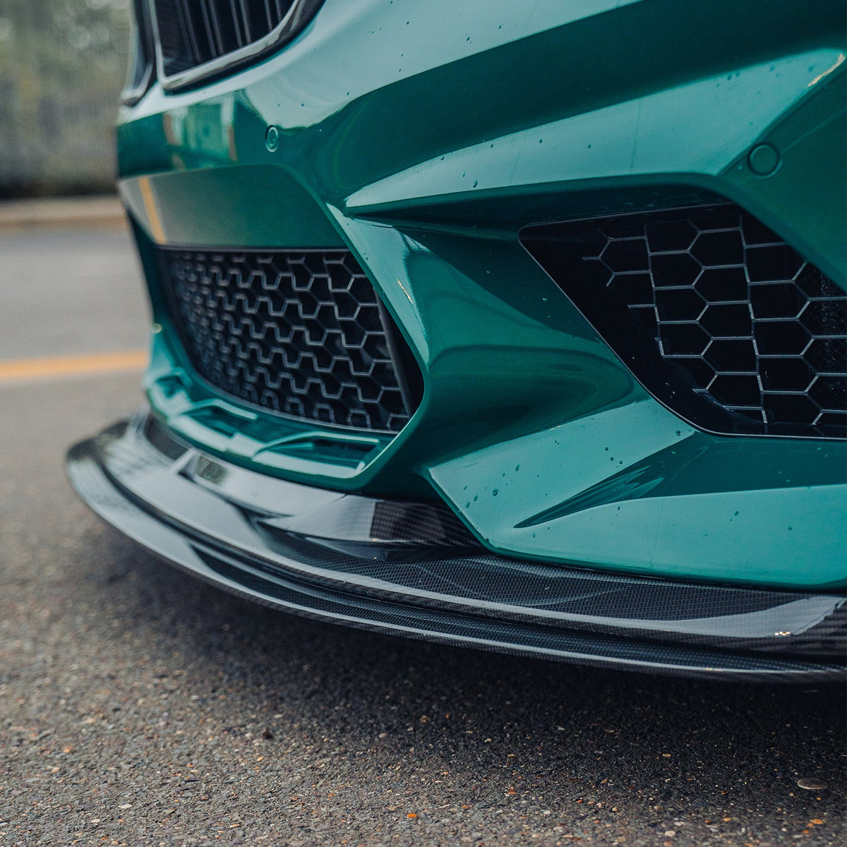 MHC+ BMW F87 M2 & M2 Competition GTX Adjustable Front Aero Add On In Pre Preg Carbon Fibre
