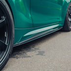 MHC+ BMW F87 M2 & M2 Competition GTX Side Skirts In Pre Preg Carbon Fibre