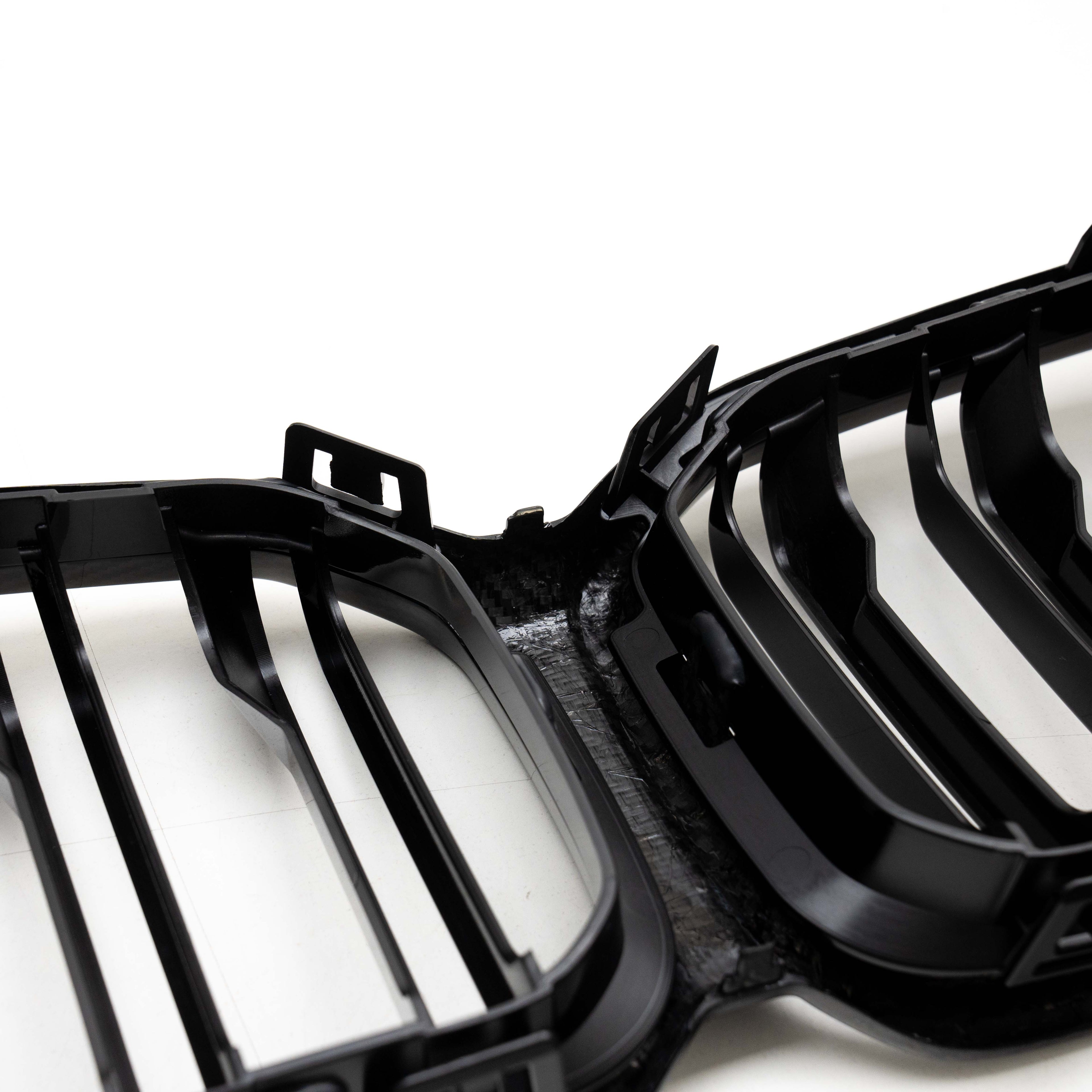 MHC+ BMW F87 M2 Competition Premium Front Grille In Pre Preg Carbon Fibre & Gloss Black (2018-2020)