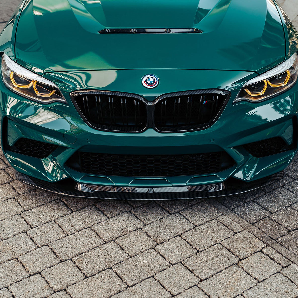 MHC+ BMW F87 M2 Competition S55 GTX Front Splitter In Pre Preg Carbon Fibre