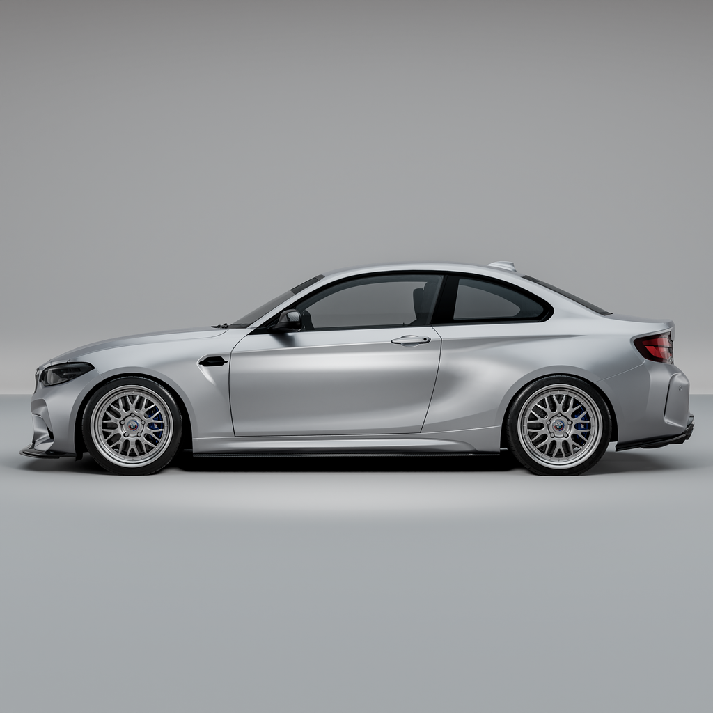 MHC+ BMW F87 M2 & M2 Competition GTX Side Skirts In Pre Preg Carbon Fibre