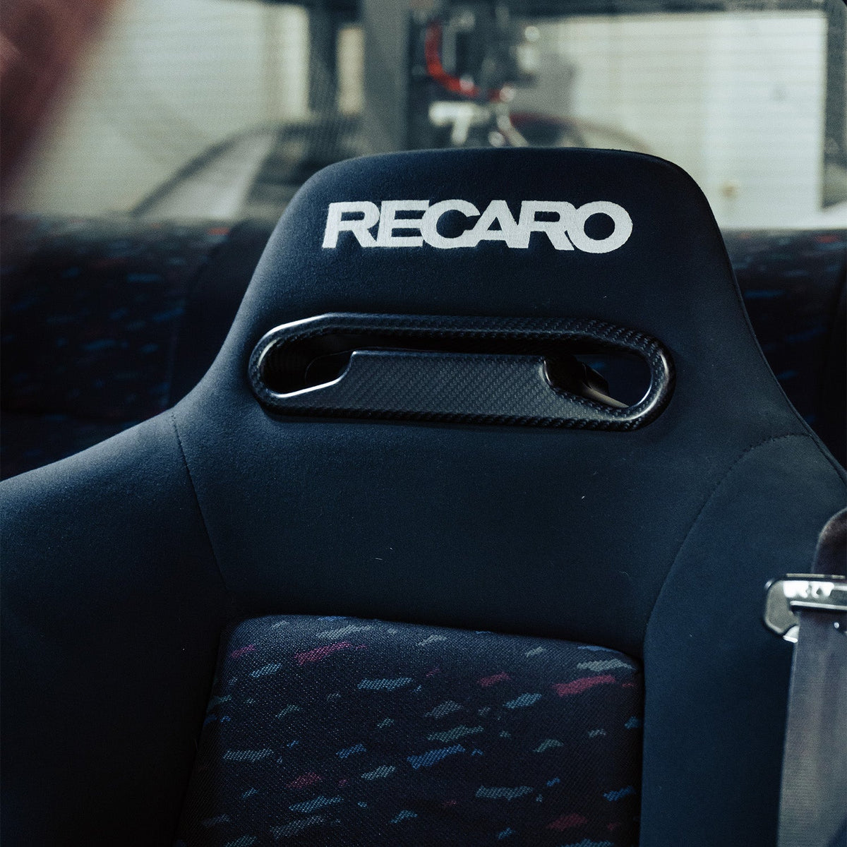 MHC+ Recaro SR2 & SR3 Satin Pre Preg Carbon Fibre Seat Harness Pass Through Inlays Set