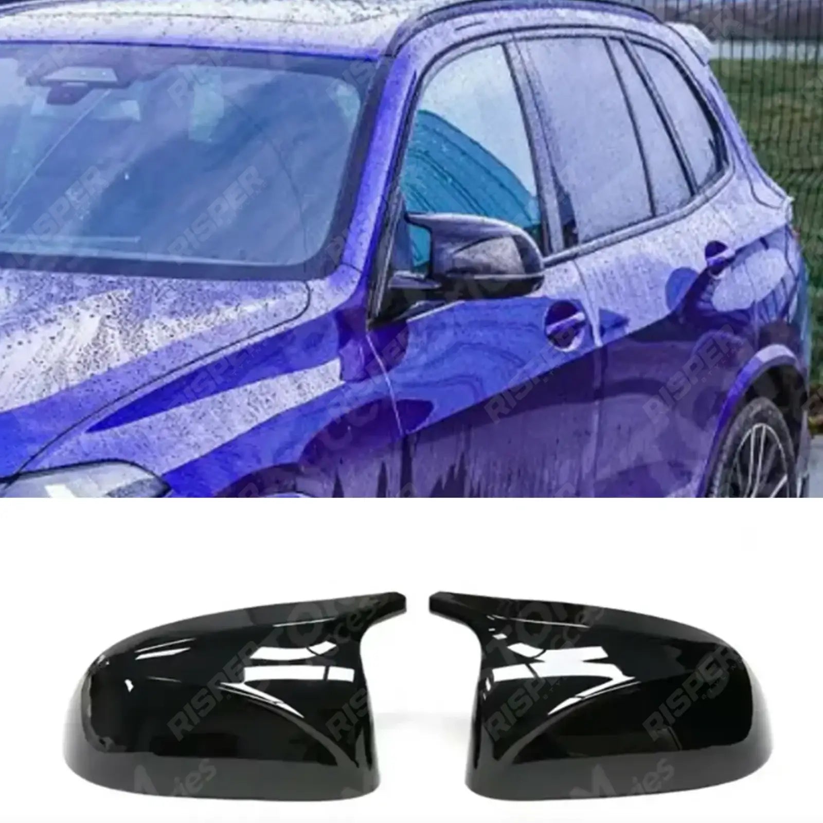 Mirror Covers Gloss Black For BMW X5 G05 LCI M Sport 2023+