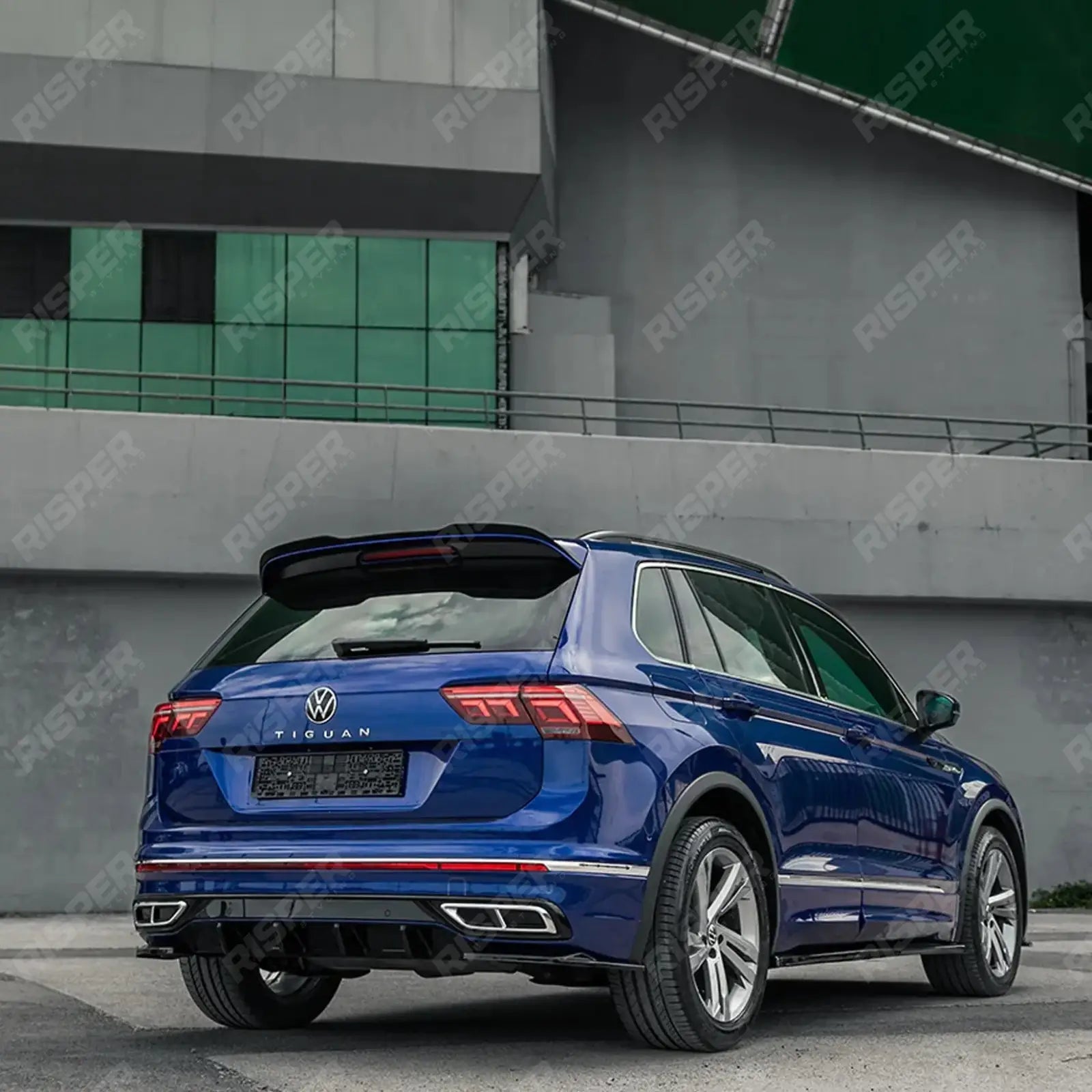 MK2 Rear Diffuser Valance Gloss Black For Volkswagen Tiguan R 2020+