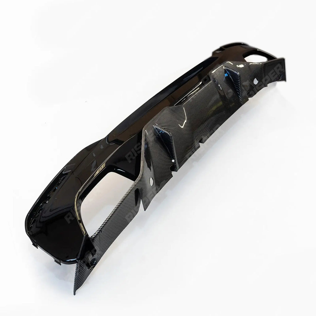MP Rear Diffuser Dual Exit Gloss Black & Carbon Look For BMW 5 Series M Sport G30 G31 2017-2024