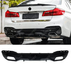 MP Rear Diffuser Dual Exit Gloss Black For BMW 5 Series M Sport G30 G38 2017 - 2024