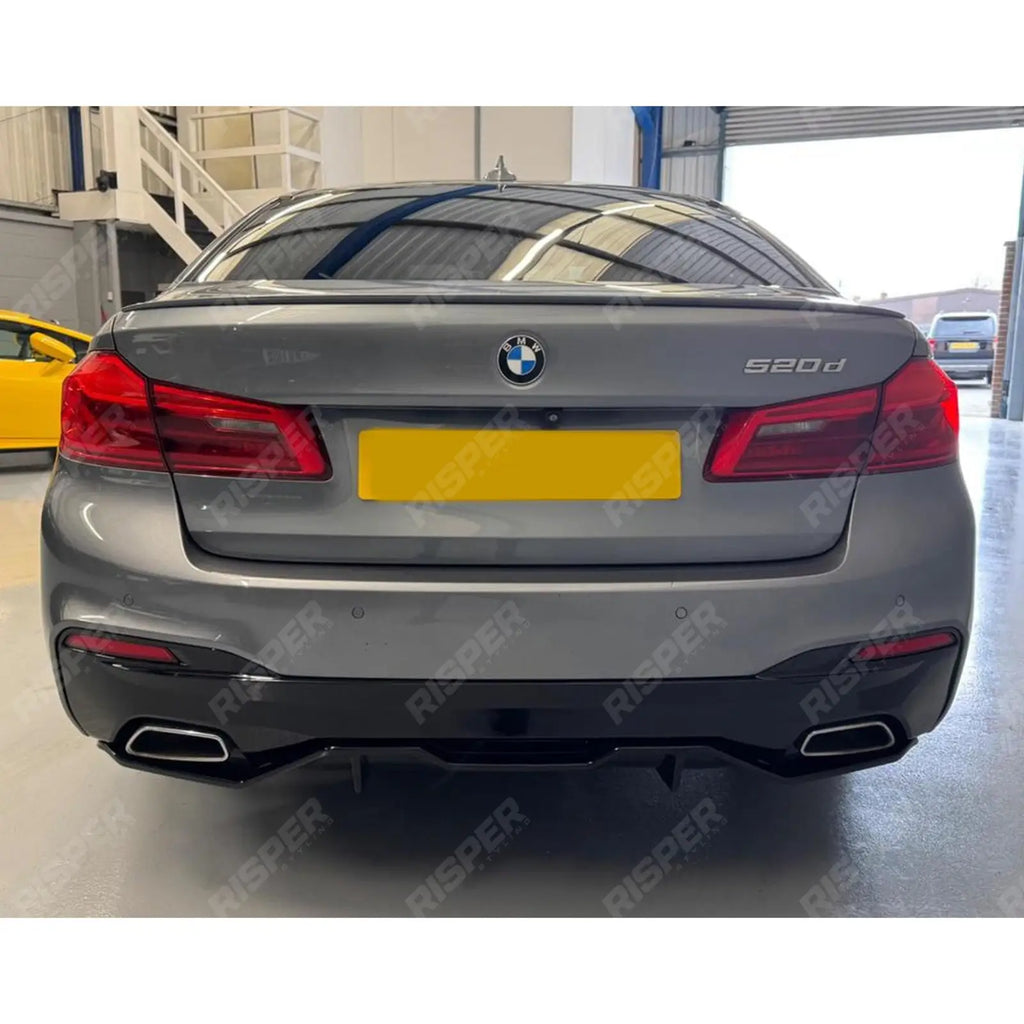 MP Rear Diffuser Dual Exit Gloss Black For BMW 5 Series M Sport G30 G38 2017 - 2024
