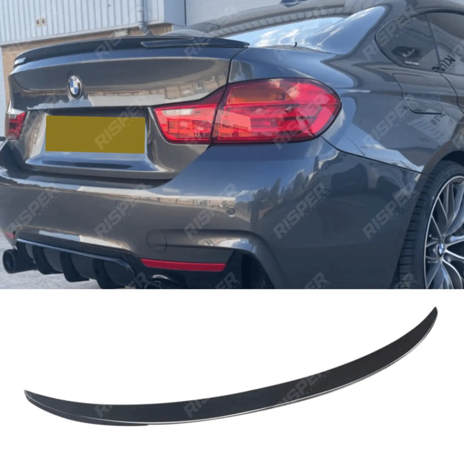MP Style Rear Spoiler In Matt Black For BMW 4 Series F36 Gran Coupe  2014-2020