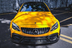 DARWINPRO - MERCEDES BENZ W205 C63 & C6S AMG COUPE 2015 -2021 PARTIAL CARBON FIBER FRONT BUMPER WITH CANARDS