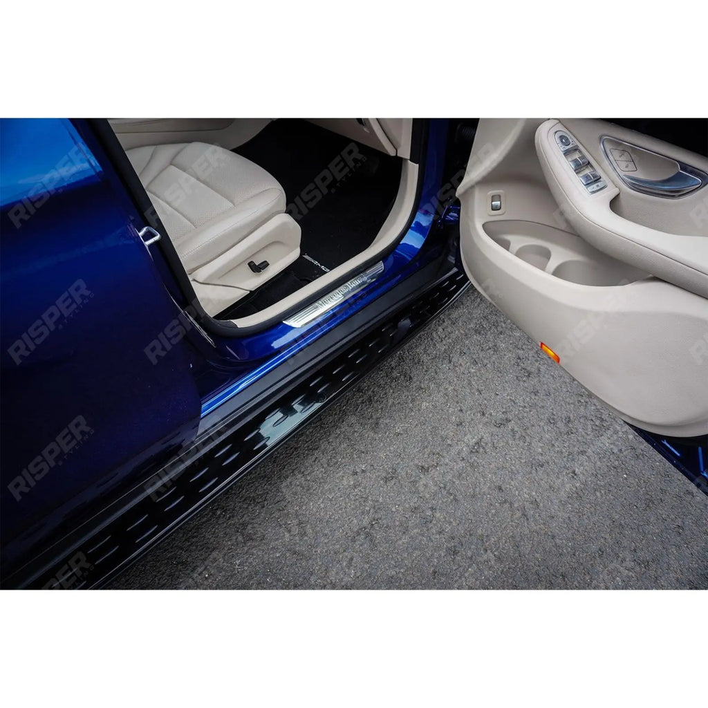 STX Style Integrated Side Steps Running Boards In Gloss Black For Mercedes GLC X253 2015-2022