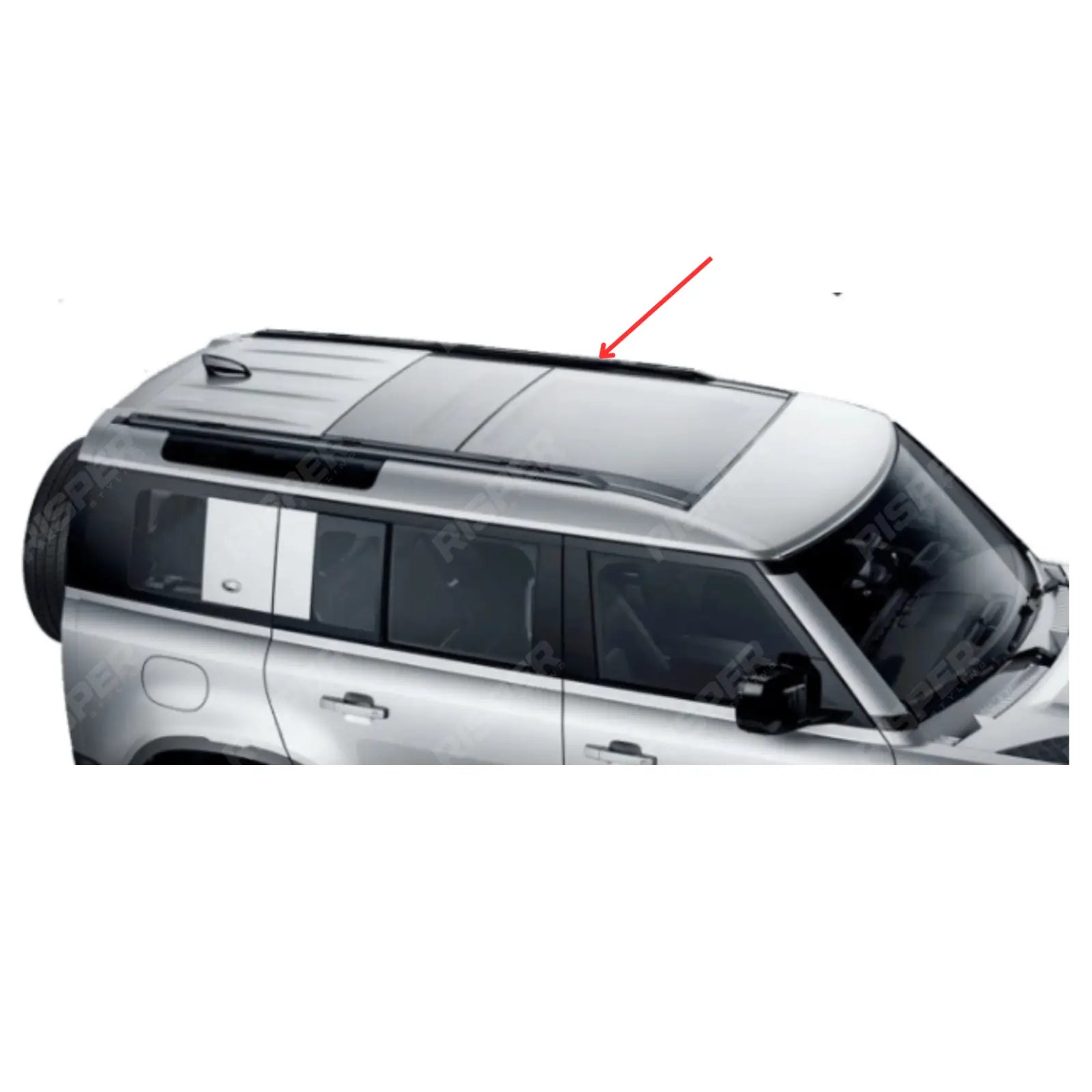 STX Style Roof Rail Pair in Black For Land Rover Defender 110/130 L663 2020 On