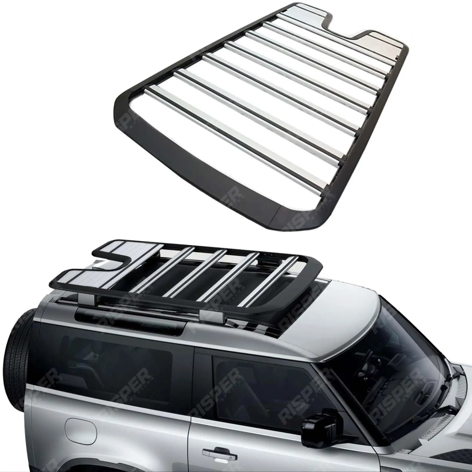 STX Style Silver Roof Rack For Land Rover Defender 90 L663 2020 On