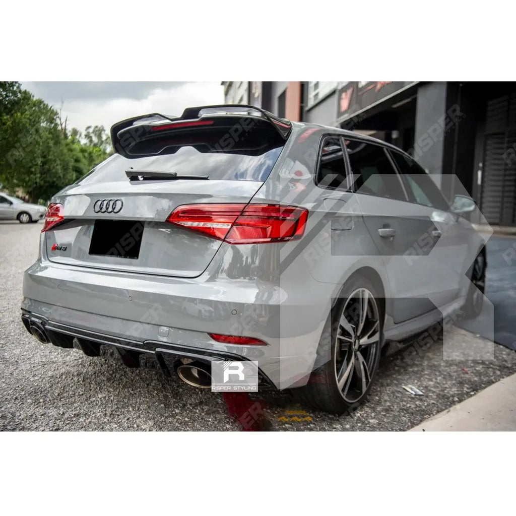 Oettinger Style Gloss Black Rear Spoiler For Audi A3 8V Hatch 2014-2020