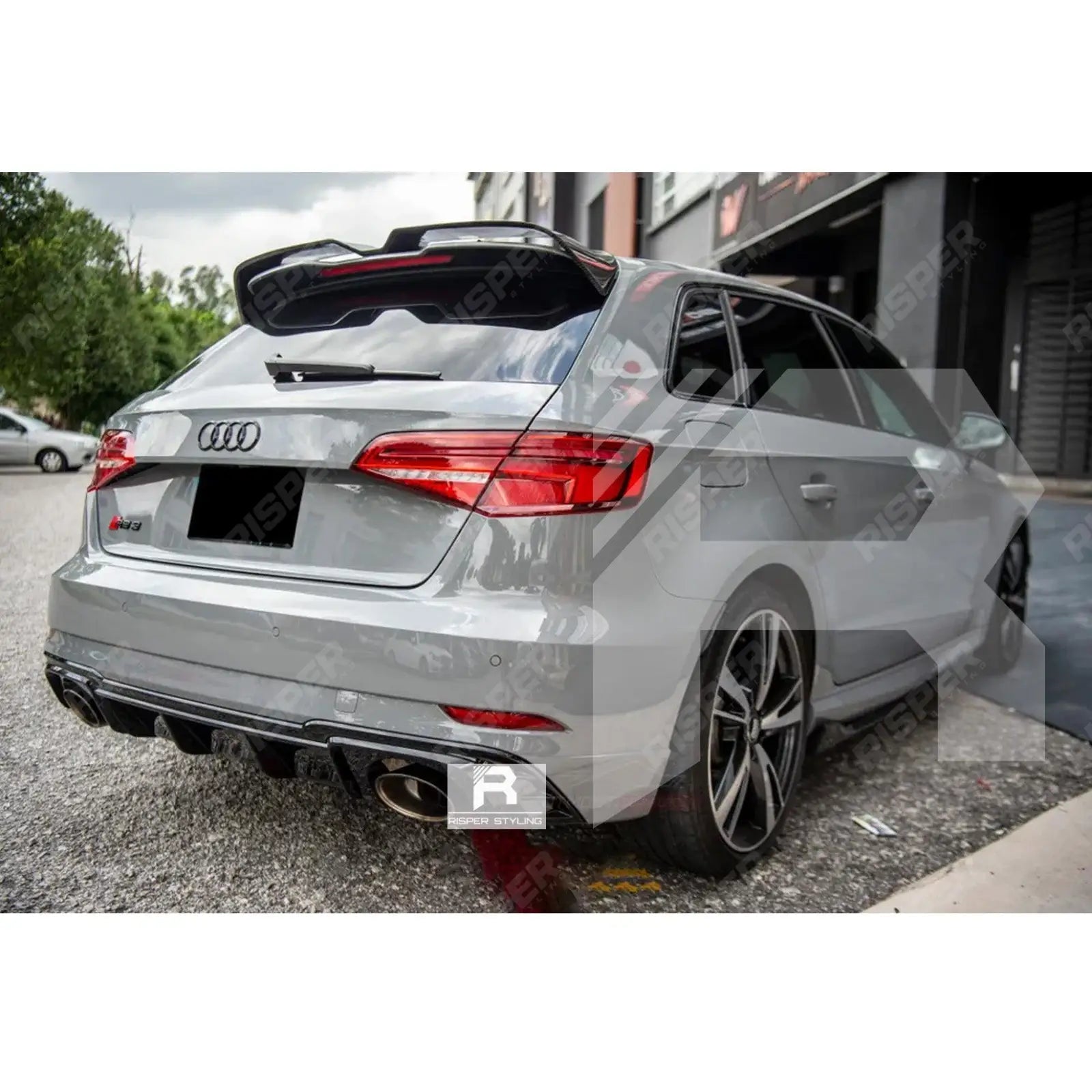 Oettinger Style Gloss Black Rear Spoiler For Audi A3 8V Hatch 2014-2020