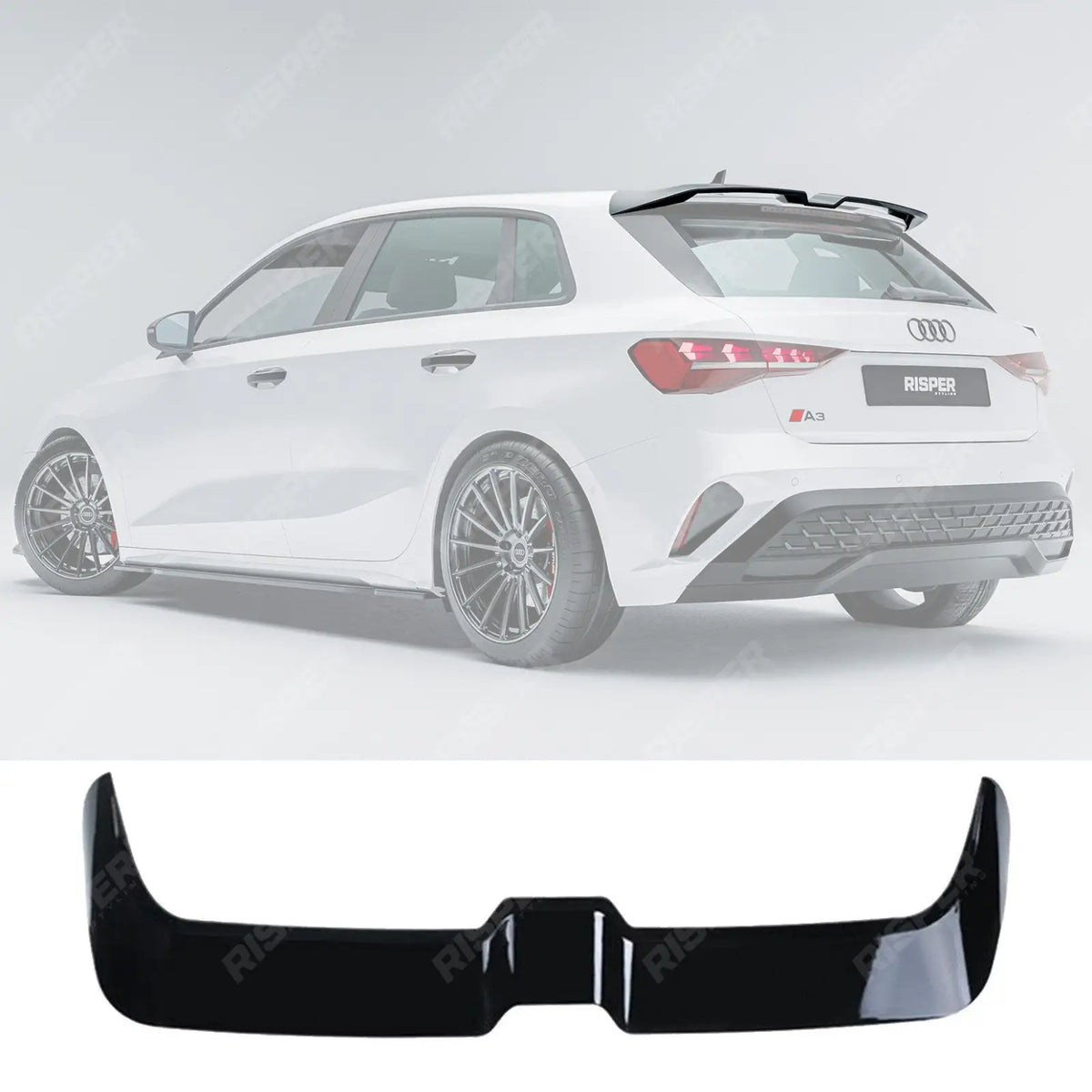 Oettinger Style Rear Spoiler In Gloss Black For Audi A3 8Y Hatch 2021+