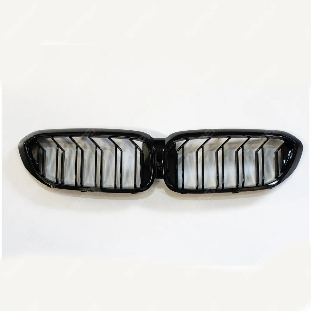 Old to New M5 Look Dual Slat Front Grille In Gloss Black For BMW 5 Series G30 Pre LCI 2017-2020