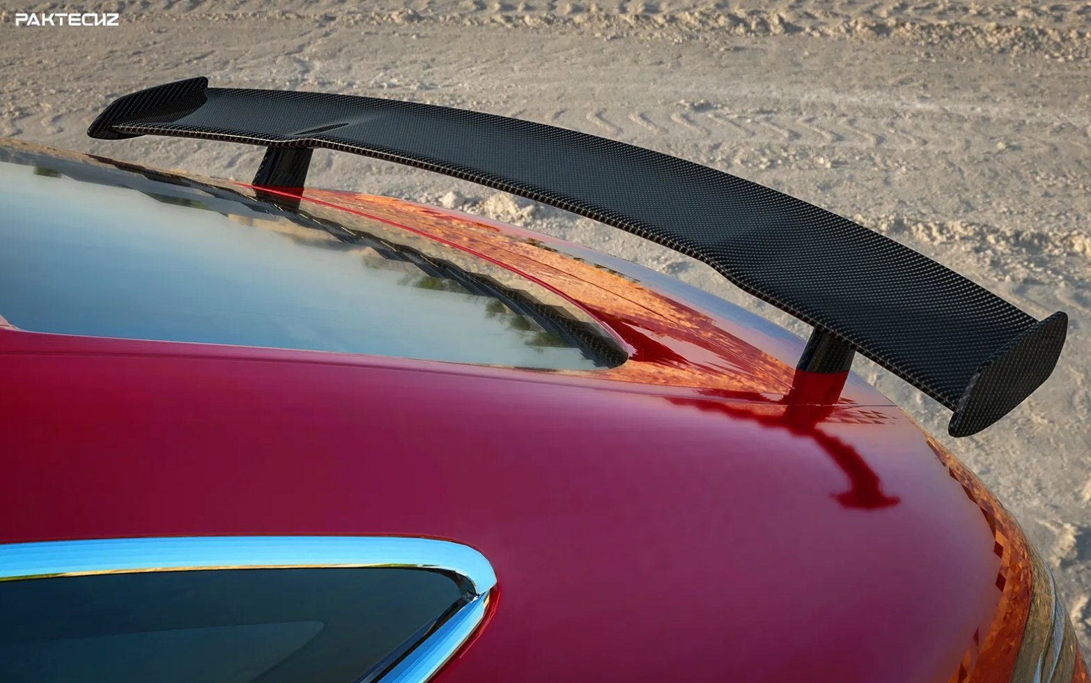 PAKTECHZ - MERCEDES BENZ AMG GT50 / GT53 DRY CARBON FIBRE REAR SPOILER