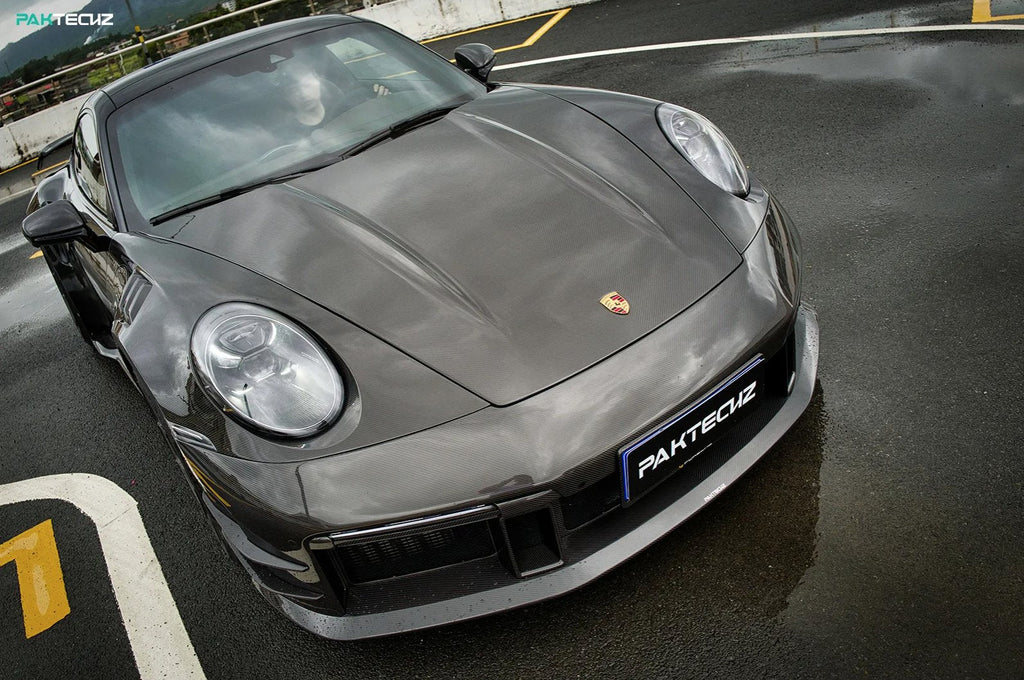 PAKTECKZ - PORSCHE 992 TURBO S DRY CARBON FIBRE BONNET HOOD