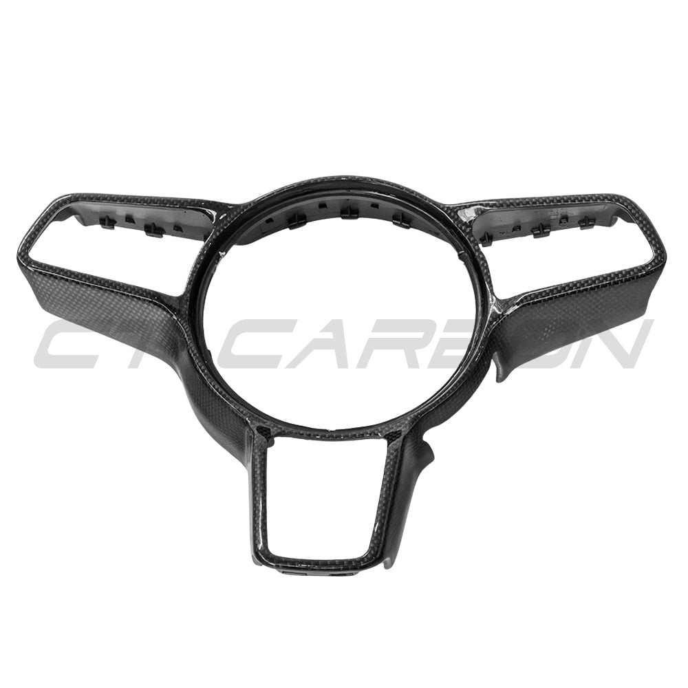 PORSCHE 911/CAYMAN/BOXSTER/CAYENNE/MACAN 2013+ STEERING WHEEL TRIM WITH SPORT CHRONO