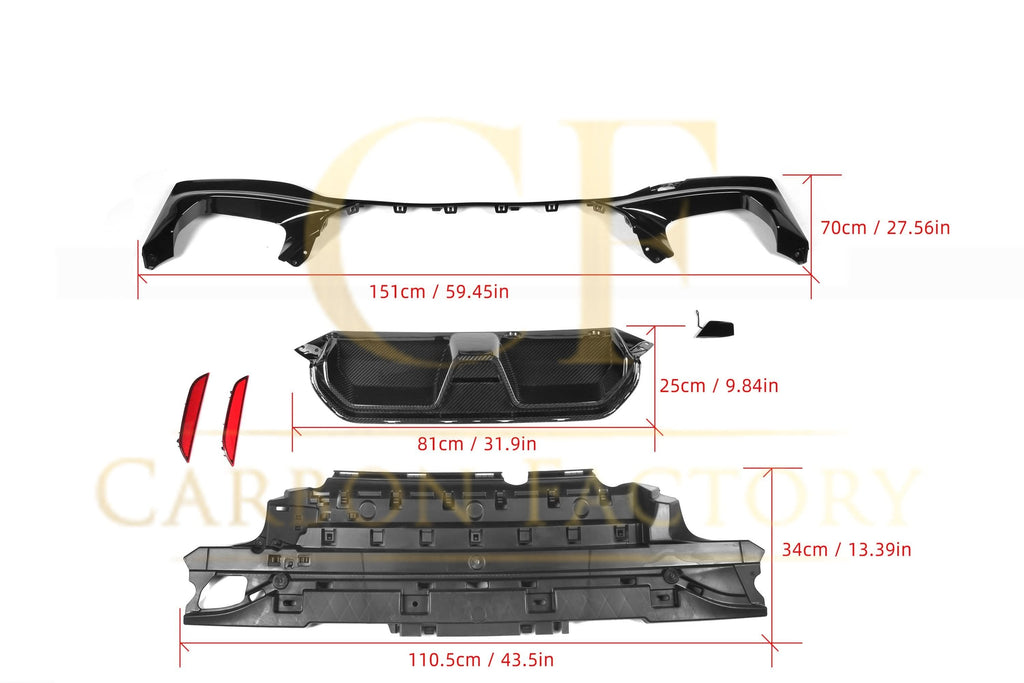 CS Style Pre-Preg Carbon Fibre Rear Diffuser for BMW G30 5 Series 17-23