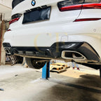 MP Style Pre-Preg Carbon Fibre Rear Diffuser for BMW 3 Series G20 G21 Pre-LCI M Sport 19-22