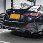 SQ Style Pre-Preg Carbon Fibre Rear Diffuser Quad Exhaust for BMW G26 4 Series Gran Coupe 21-24
