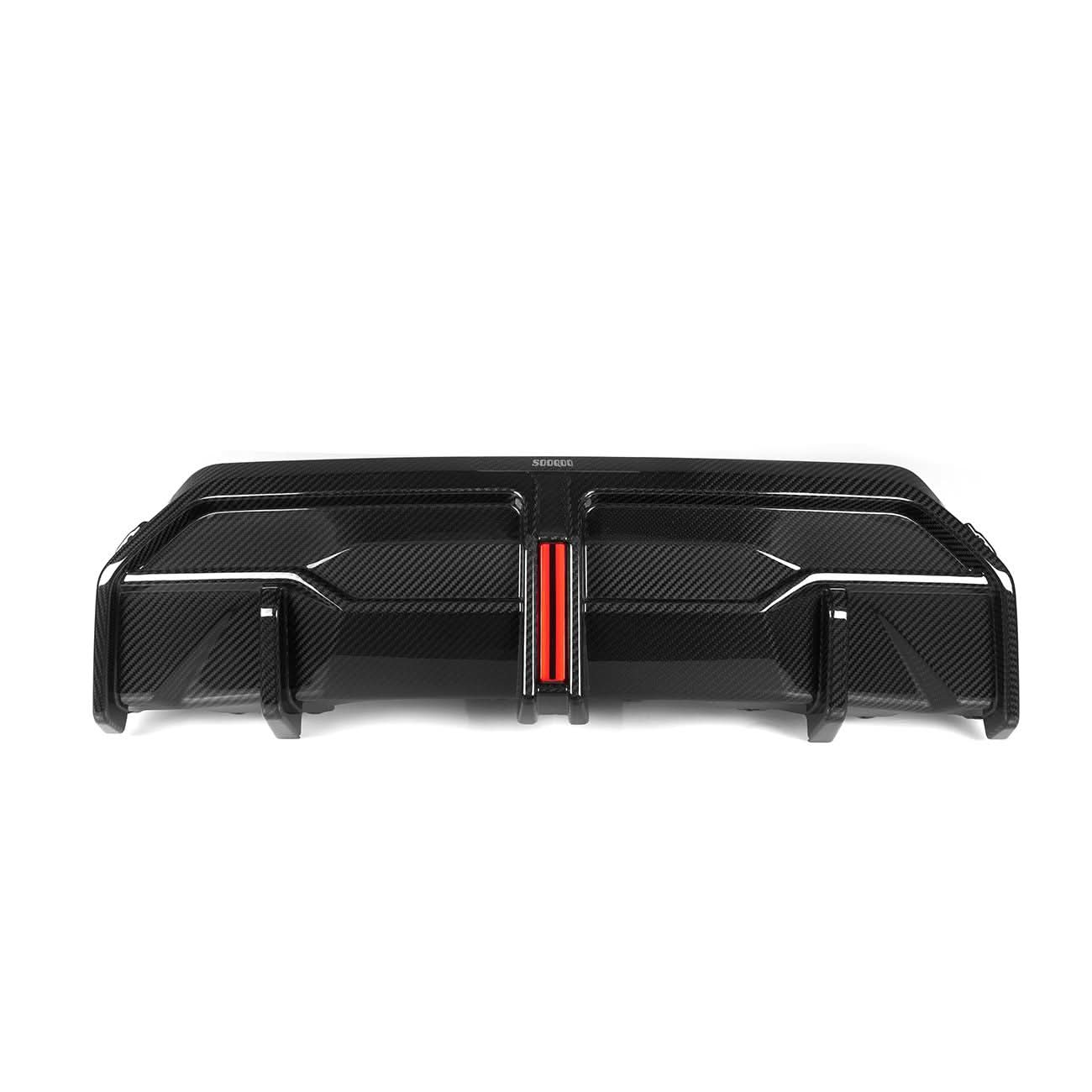 SQ Style with LED Pre-Preg Carbon Fibre Rear Diffuser for BMW 2 Series G42 Coupe 21-Present