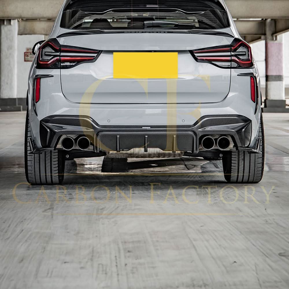 V Style Pre-Preg Carbon Fibre Rear Diffuser for BMW F97 X3M LCI 22-24