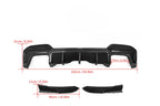 V Style Pre-Preg Carbon Fibre Rear Diffuser for BMW F97 X3M LCI 22-24